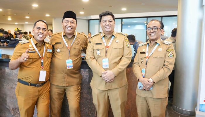 Bupati dan Wabup Samosir Bersama Forkopimda Hadiri Rakornas Dukung Indonesia Emas 2045
