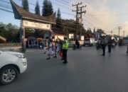 Dukung Ops Keselamatan Toba 2026, Polres Humbahas Hadir Sejak Pagi Lewat Strong Point Lalu Lintas