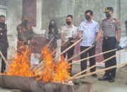 Kejari Taput Musnahkan Barang Bukti Narkotika, Dihadiri Pemkab dan Polres Taput 