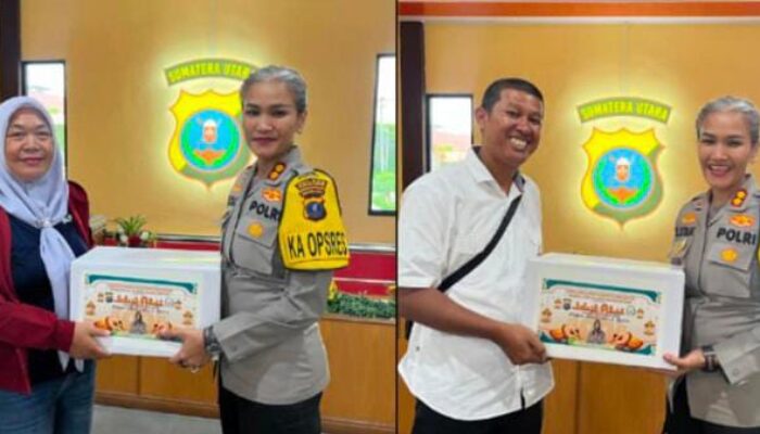 Jelang Lebaran, Kapolres Pematangsiantar Beri Parcel kepada Insan Pers