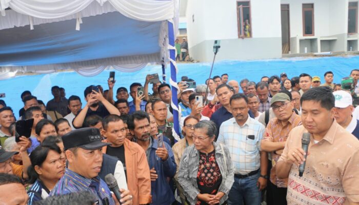 Menteri PKP dan Mendagri Tinjau Huntap di Taput, Bupati Ungkap Kendala di Lapangan