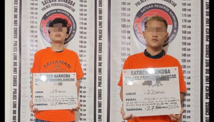 Dua Pemuda Diamankan Polisi di Teras Sebuah Rumah di Siantar Timur