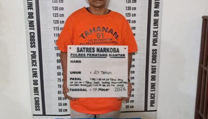 Pria Asal Simalungun Diamankan di Halaman Hotel Adel Weis, Polisi Sita 5 Paket Sabu