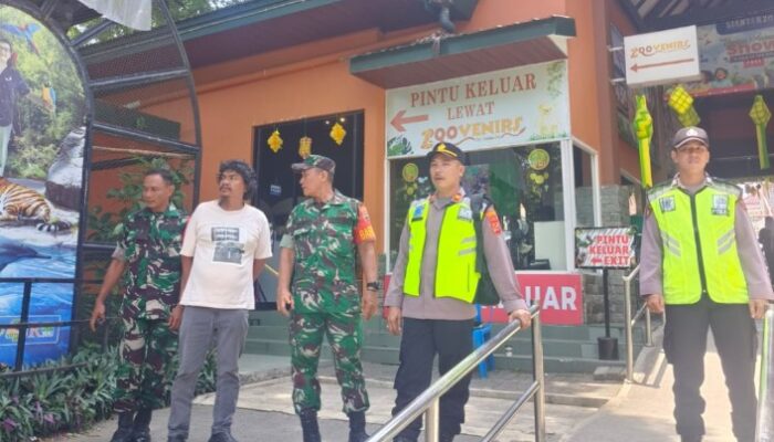 Ribuan Pengunjung Padati Taman Hewan, Kapolsek Siantar Barat Pun Turun