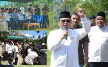Warga Manunggang Julu Antusias Saksikan Penyembelihan Sapi Kurban Presiden Prabowo Subianto