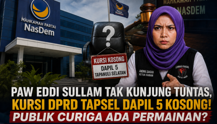 PAW Edi Sulam Tak Kunjung Tuntas, Kursi DPRD Tapsel Dapil 5 Kosong! Publik Curiga Ada Permainan?