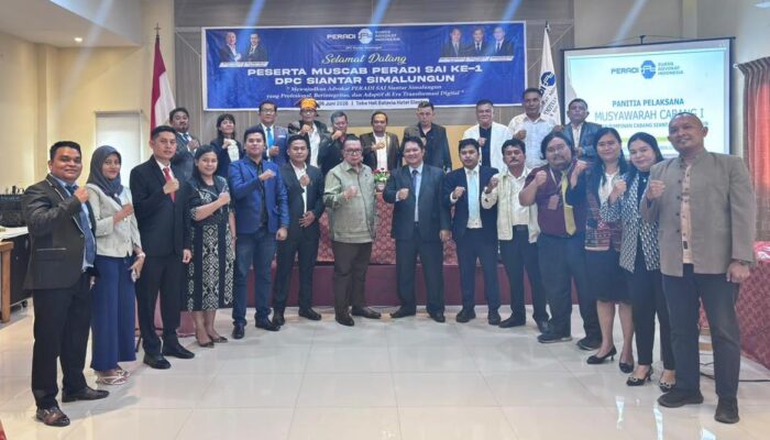 Muscab I DPC PERADI SAI Siantar-Simalungun, Josua Simaremare Terpilih Ketua Periode 2026-2030