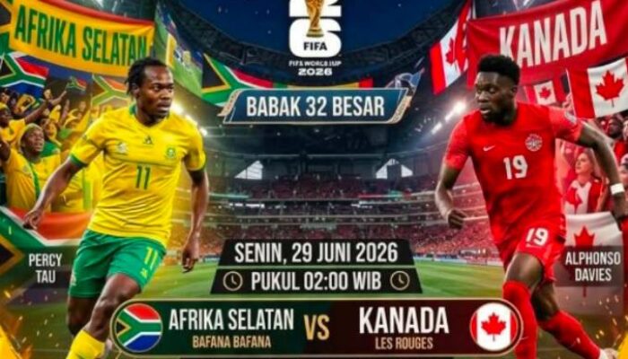Prediksi Skor Afrika Selatan vs Kanada di Babak Gugur 32 Besar Piala Dunia 2026