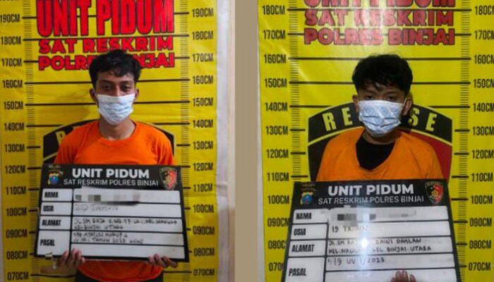 Nekat Todong Pelajar Pakai Kapak, Dua Pelaku Begal di Binjai Berakhir di Tangan Polisi