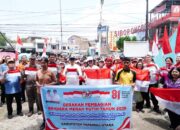 Semarak HUT RI Ke- 81 Ribuan Bendera Merah Putih Berkibar di Siborong-borong
