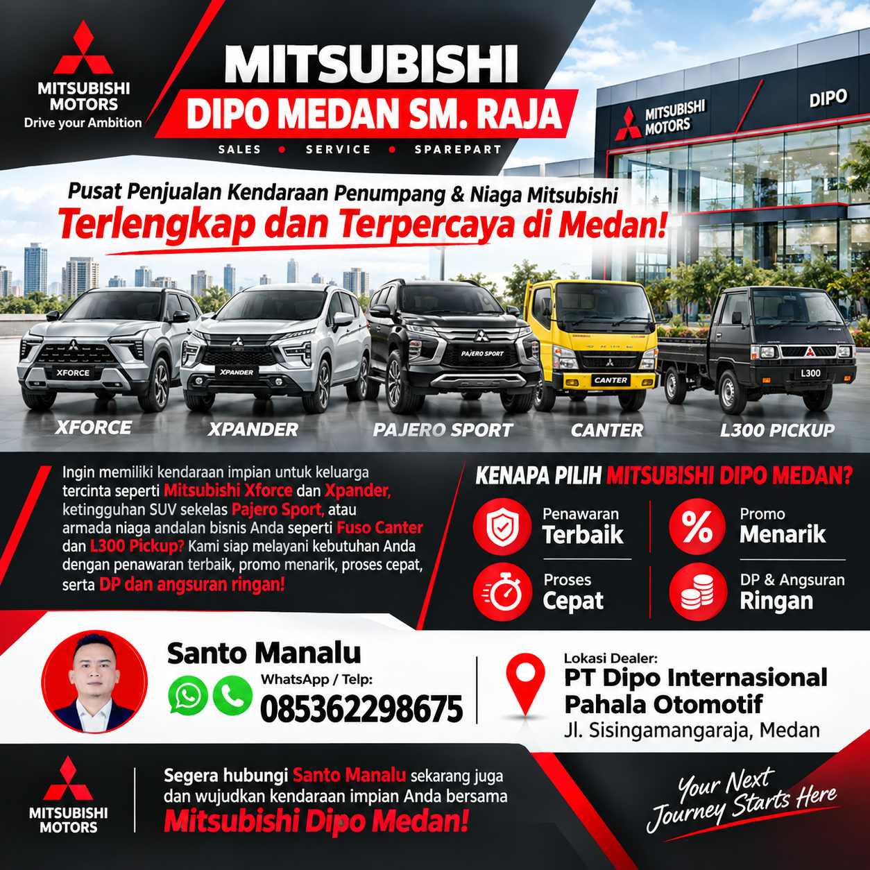 Advertisement Mitsubishi Dipo Medan - Santo Manalu