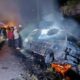 Mobil L300 Bermuatan BBM Terbakar di Manunggang, Ruko dan Dua Kios Ikut Dilalap Api